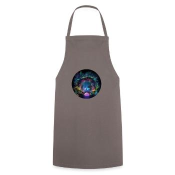 Aventures dans la jungle brillante: Neon Jungle Explore - Tablier de cuisine - gris - Devant - AI Model Male 185 dark (185cm)