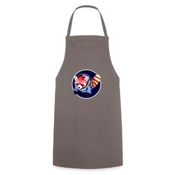 Panda de l’espace - Tablier de cuisine - gris - Devant - AI Model Male 185 dark (185cm)