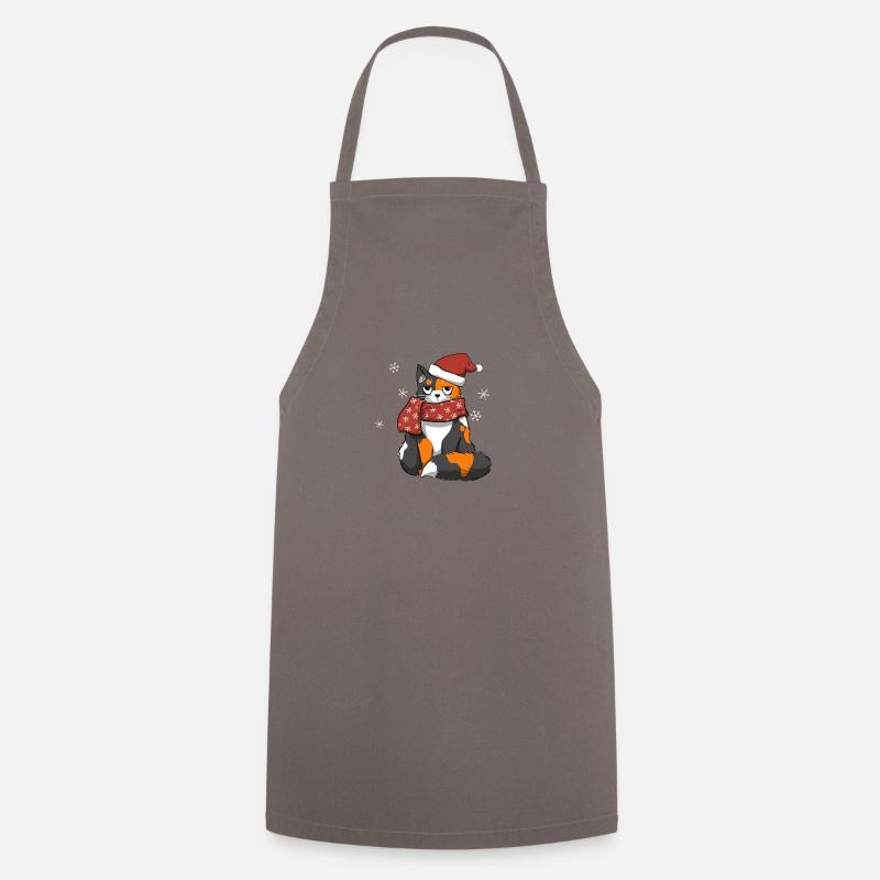 Chat de Noël - Tablier de cuisine - gris