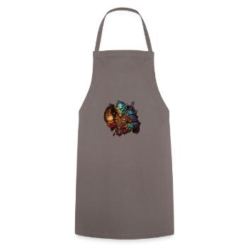 Chaman orc - Tablier de cuisine - gris - Devant - AI Model Male 185 dark (185cm)
