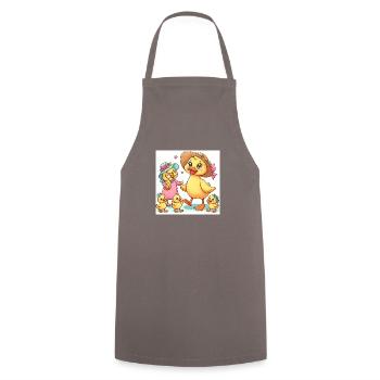 Famille Sweet I Duck - Tablier de cuisine - gris - Devant - AI Model Male 185 dark (185cm)