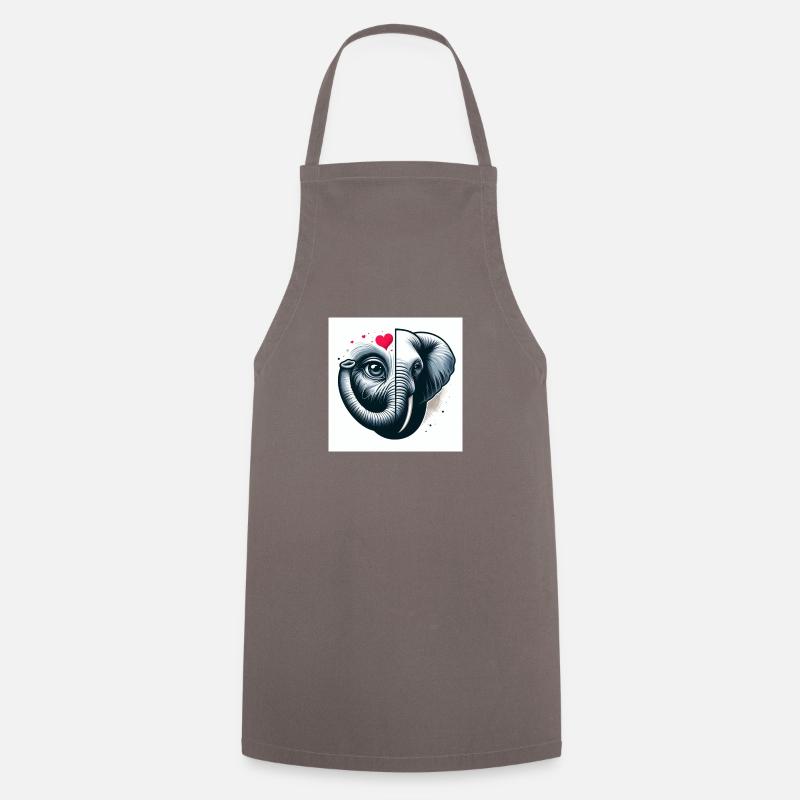 Amour d’éléphant - Tablier de cuisine - gris