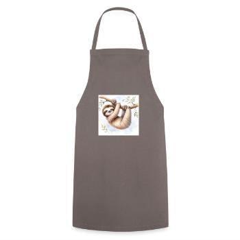 Paresseux à l’aquarelle - Tablier de cuisine - gris - Devant - AI Model Male 185 dark (185cm)