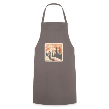 Randonnée, Randonnée, Montagnes, Nature, Camping, Sommet, Alpes - Tablier de cuisine - gris - Devant - AI Model Male 185 dark (185cm)