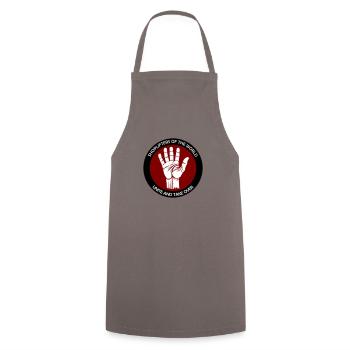 Shoplifters unite! - Cooking Apron - grey - Front - AI Model Male 185 dark (185cm)