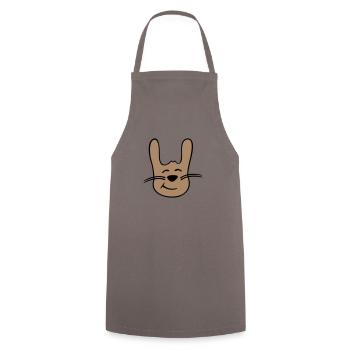 Hase Kaninchen Häschen Cartoon Kleintier niedlich - Kochschürze - Grau - Vorne - AI Model Male 185 dark (185cm)