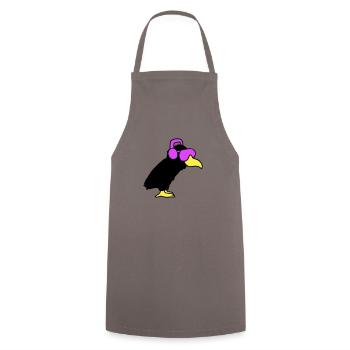 Raven DJ Club Music Listening Sunglasses Headphones - Cooking Apron - grey - Front - AI Model Male 185 dark (185cm)
