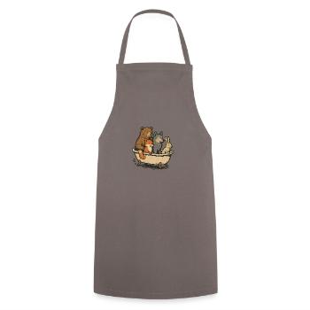 Animaux en tournée - Tablier de cuisine - gris - Devant - AI Model Male 185 dark (185cm)