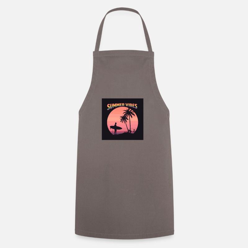 Summer Vibes Retro - Cooking Apron - grey