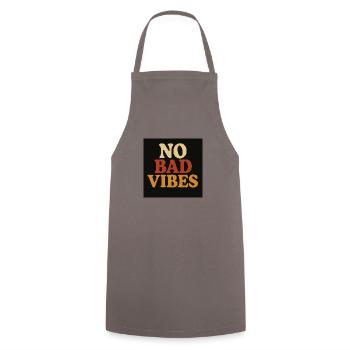 No Bad Vibes - Tablier de cuisine - gris - Devant - AI Model Male 185 dark (185cm)