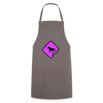 Licorne Signe d’avertissement Danger Prudence Mignon - Tablier de cuisine - gris - Devant - AI Model Male 185 dark (185cm)