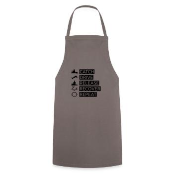 Der Ruderschlag | Rowing - Kochschürze - Grau - Vorne - AI Model Male 185 dark (185cm)