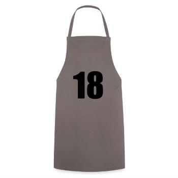 18 - Cooking Apron - grey - Front - AI Model Male 185 dark (185cm)
