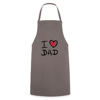i love dad - Kochschürze - Grau - Vorne - AI Model Male 185 dark (185cm)