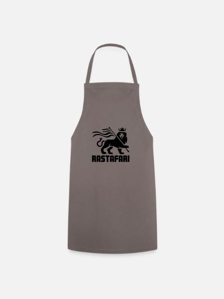 Reggae Rastafari Lion - Cooking Apron - grey