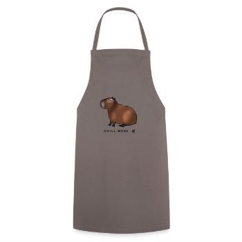 Capybara Chill Mode - Cooking Apron - grey - Front - AI Model Male 185 dark (185cm)