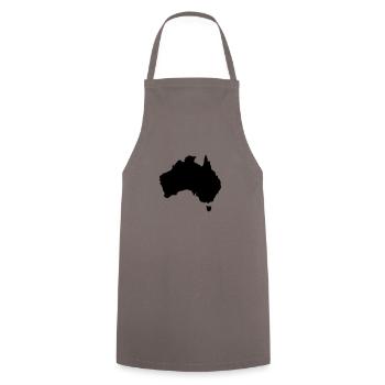 Australien - Karte - Landkarte - Kochschürze - Grau - Vorne - AI Model Male 185 dark (185cm)