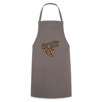 Rockabilly Babe - Cooking Apron - grey - Front - AI Model Male 185 dark (185cm)