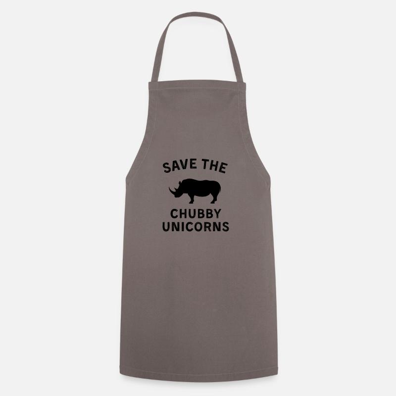 Save the chubby unicorn - Tablier de cuisine - gris