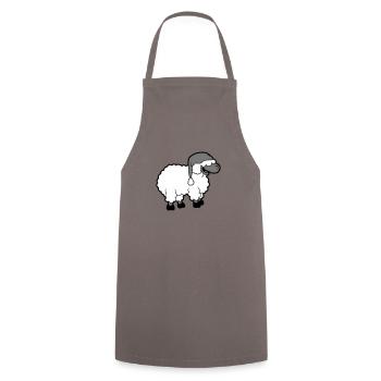 Lustiges Schlaf Schaf - Kochschürze - Grau - Vorne - AI Model Male 185 dark (185cm)