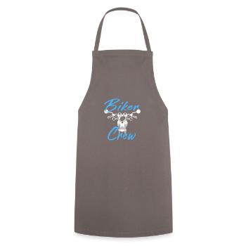 Cadeaux de fête des pères motards - Tablier de cuisine - gris - Devant - AI Model Male 185 dark (185cm)