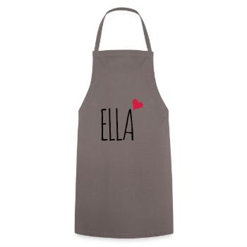 Ella love heart gift - Cooking Apron - grey - Front - AI Model Male 185 dark (185cm)