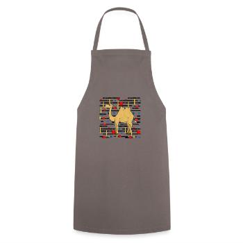 Camel - Cooking Apron - grey - Front - AI Model Male 185 dark (185cm)