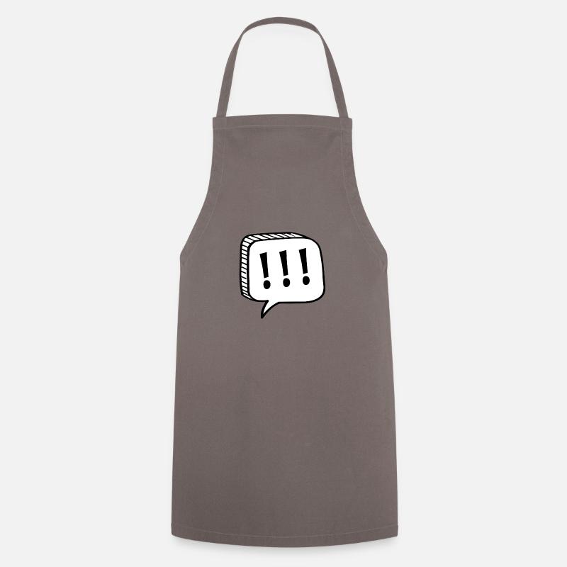 Points d’exclamation - Tablier de cuisine - gris
