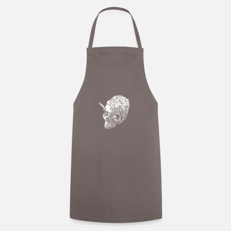 Skull - Cooking Apron - grey