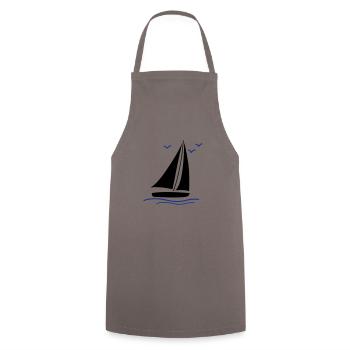 voilier 02 - Tablier de cuisine - gris - Devant - AI Model Male 185 dark (185cm)