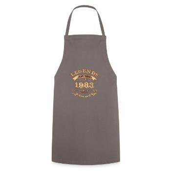Legends are born in 1983 - Cooking Apron - grey - Front - AI Model Male 185 dark (185cm)