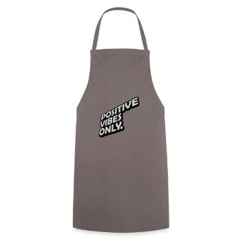 Motivation Positive Vibes seulement - Tablier de cuisine - gris - Devant - AI Model Male 185 dark (185cm)