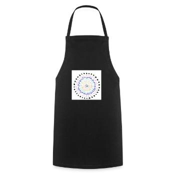 Arabic letters - Cooking Apron - black - Front - AI Model Male 185 dark (185cm)