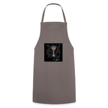 Verre à vin Design - Tablier de cuisine - gris - Devant - AI Model Male 185 dark (185cm)