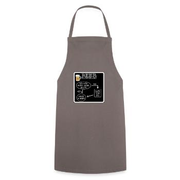 Diagramme de la rivière Beer / Organigramme de la bière / Bière de fête - Tablier de cuisine - gris - Devant - AI Model Male 185 dark (185cm)