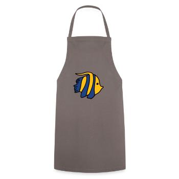 Flounder - Cooking Apron - grey - Front - AI Model Male 185 dark (185cm)