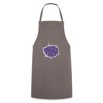 cook gift for cook chefowner bake birthday food - Cooking Apron - grey - Front - AI Model Male 185 dark (185cm)