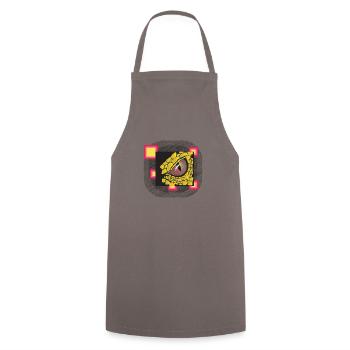 Dragon Dragon Shed Dragon Eye Lizard Fantasy - Cooking Apron - grey - Front - AI Model Male 185 dark (185cm)