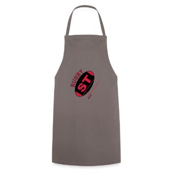 Toulouse rugby - Cooking Apron - grey - Front - AI Model Male 185 dark (185cm)