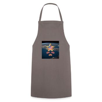 USA, étoiles et ceintures - Tablier de cuisine - gris - Devant - AI Model Male 185 dark (185cm)