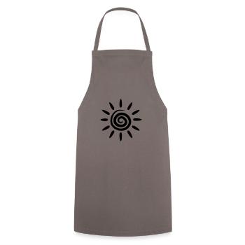 Spiral Sun - Cooking Apron - grey - Front - AI Model Male 185 dark (185cm)