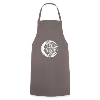 Viking Character Fenrir Fenriswolf Wolf Wolf Pack - Cooking Apron - grey - Front - AI Model Male 185 dark (185cm)