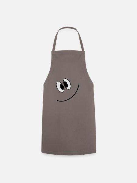 Smile 3 - Cooking Apron - grey