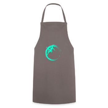 boulderer - Kochschürze - Grau - Vorne - AI Model Male 185 dark (185cm)