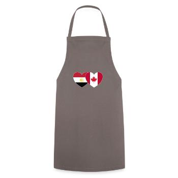 Égypte Canada Flag Heart - Tablier de cuisine - gris - Devant - AI Model Male 185 dark (185cm)