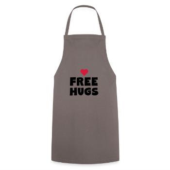 Free Hugs - Kochschürze - Grau - Vorne - AI Model Male 185 dark (185cm)