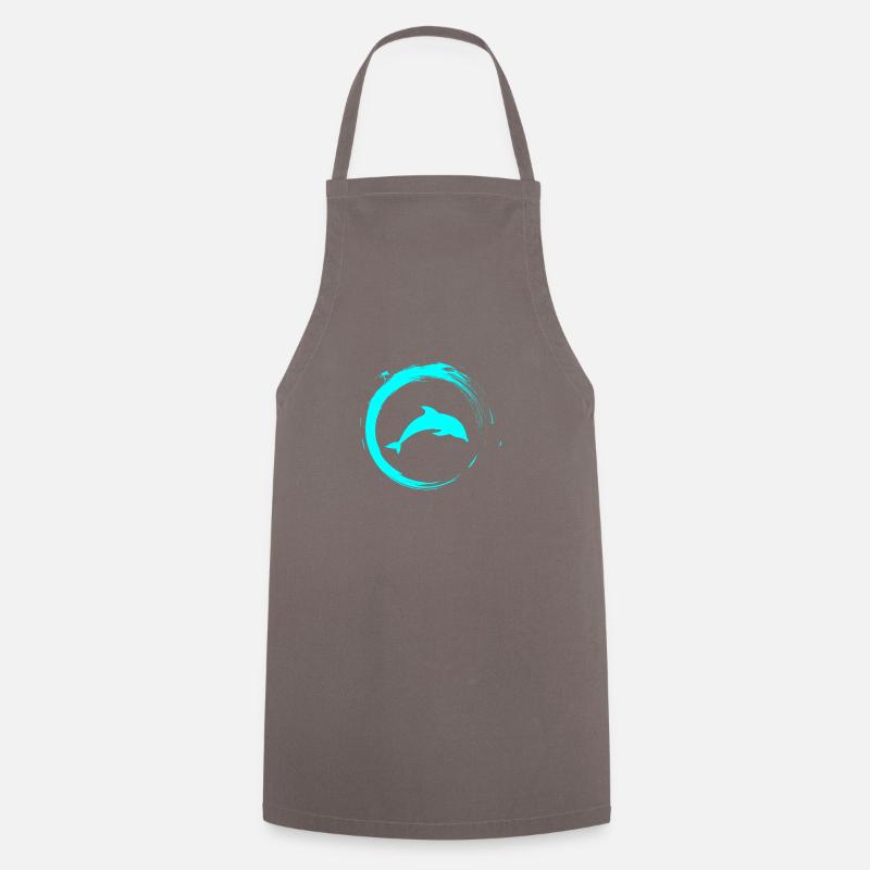 dolphin - Cooking Apron - grey