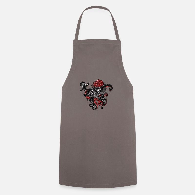 octopus - Cooking Apron - grey