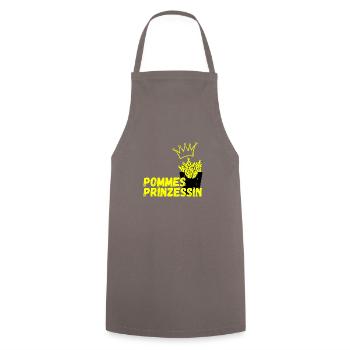 Pommes Prinzessin Fritten Kartoffel - Kochschürze - Grau - Vorne - AI Model Male 185 dark (185cm)
