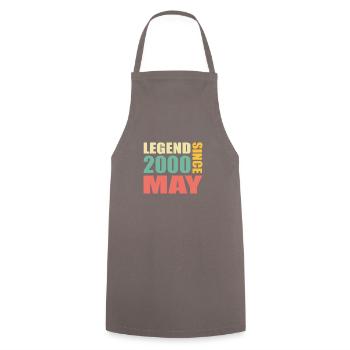 23ème anniversaire mai millésime 2000 Idée cadeau - Tablier de cuisine - gris - Devant - AI Model Male 185 dark (185cm)